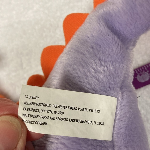 Disney Figment of the Imagination Institute & Lanyard Purple Plush Dragon - Picture 7 of 7